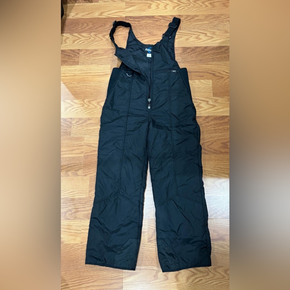 Black junior snow bibs